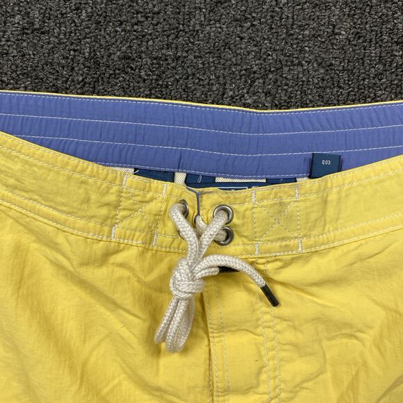 Vintage Polo Ralph Lauren Shorts Men Swim Trunks Board Drawstring Yellow Size XL - Picture 3 of 5